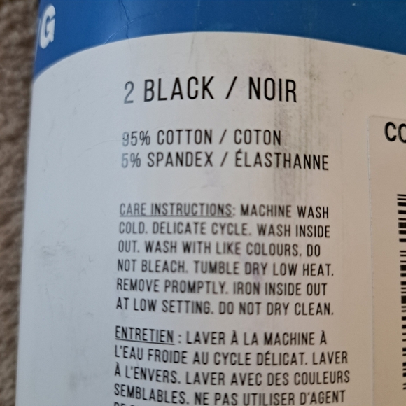 New! Nicole Miller Leggings 2 Pack Size Large Black Stretch Pants Cotton - Picture 8 of 10